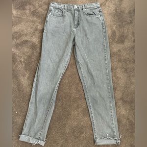 Black light washed boyfriend jeans